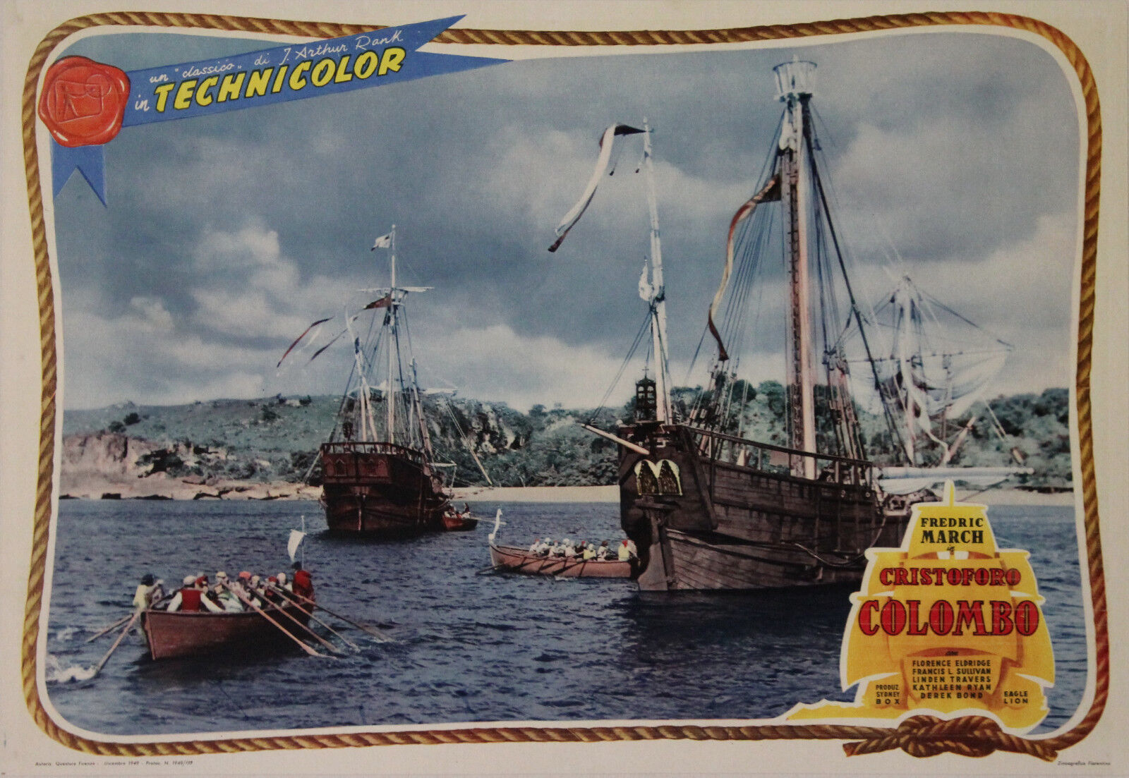 La caravelle Santa Maria dans "CHRISTOPHE COLOMB" de David MacDonald (1949)